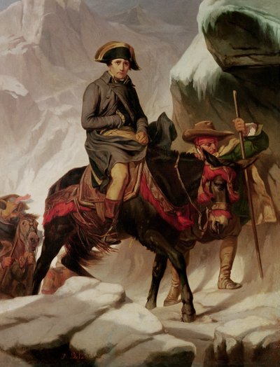 Napoleon Bonaparte Crossing the Alps by Hippolyte Delaroche